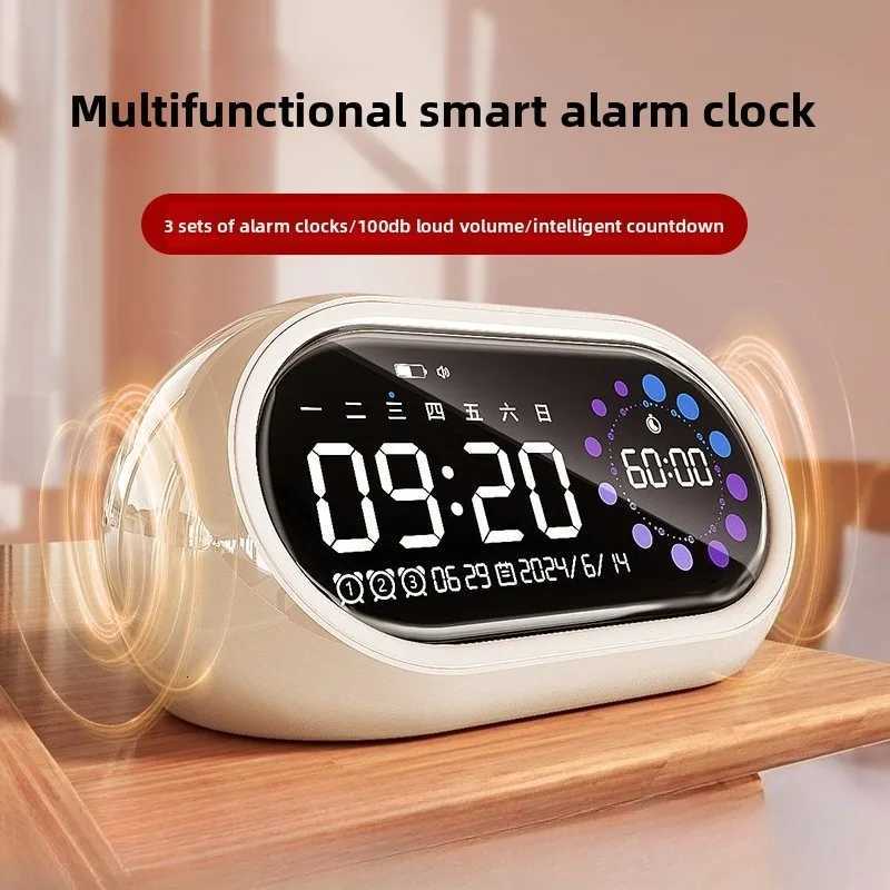Smart Alarm Clock Big LED Display 100dB Loud Volume USB Rechargeable Multifunction Timer for Students Time Reminder desk clock M251205