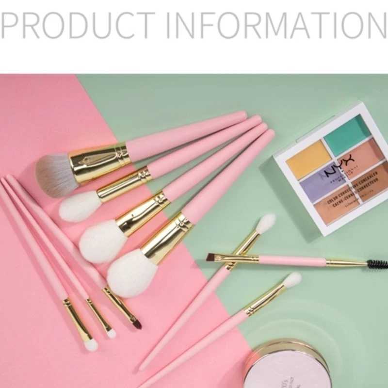 Professional 10Pcs Makeup Brush Set Soft Bristles Including Powder Brush Foundation Brush For Face Eyes And Beauty ToolsT251205