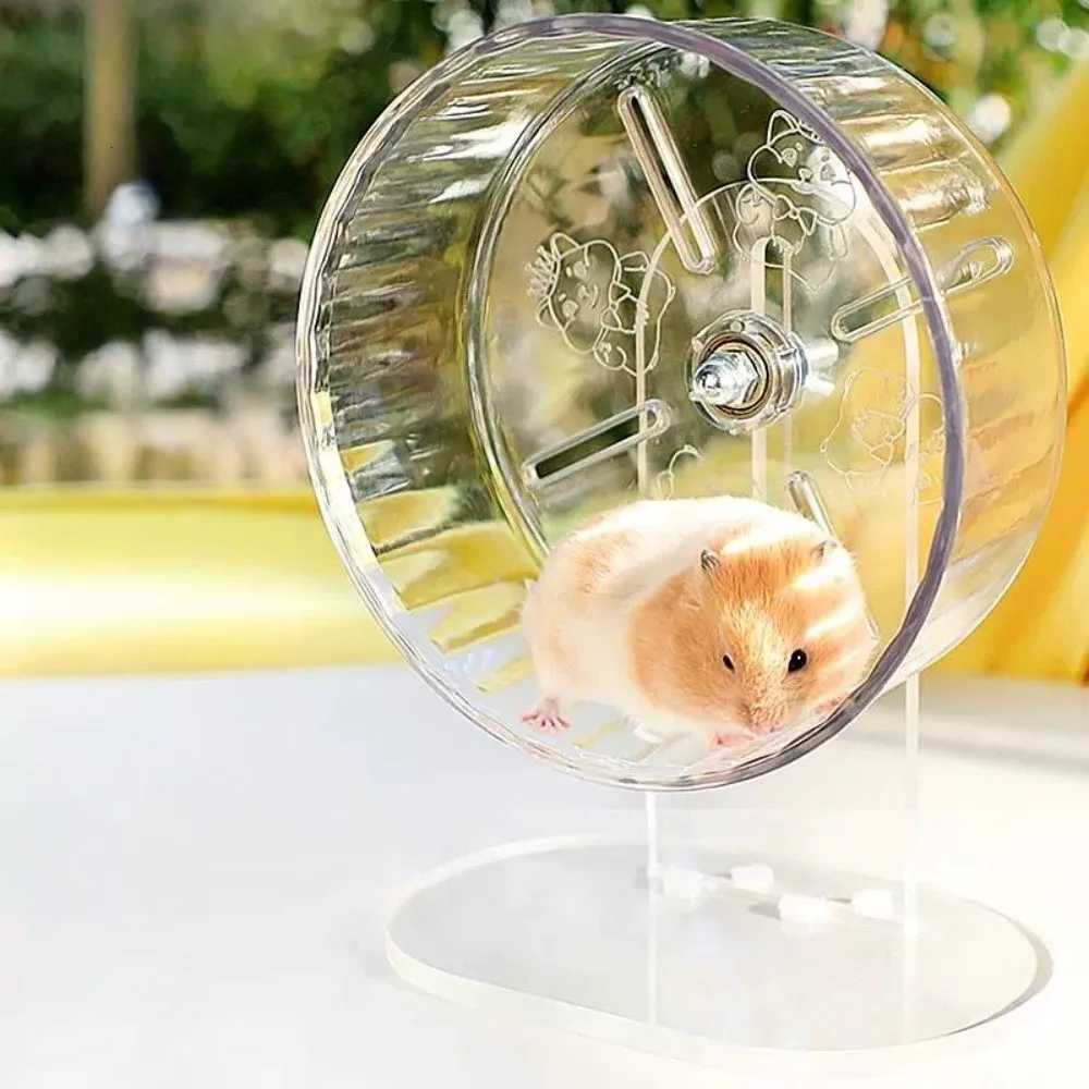 Silent Bracket Hamster Running Wheel High-quality Stand Roller Golden Hamster Exercise Wheel Clear Rotatory M251205