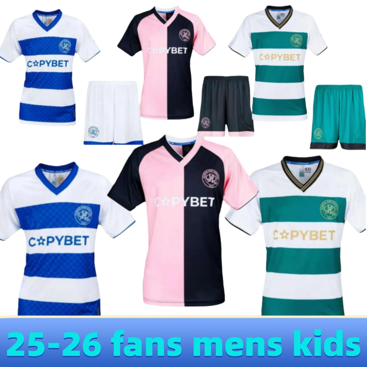 NEW 25 26 Queens Park Soccer Jerseys ARMSTRONG Men kids kit 2025 2026 Bobby Zamora L.Dykes M.Bonne T.Roberts C.Willock A.Adomah 2025 2026 Football Shirt fans home away
