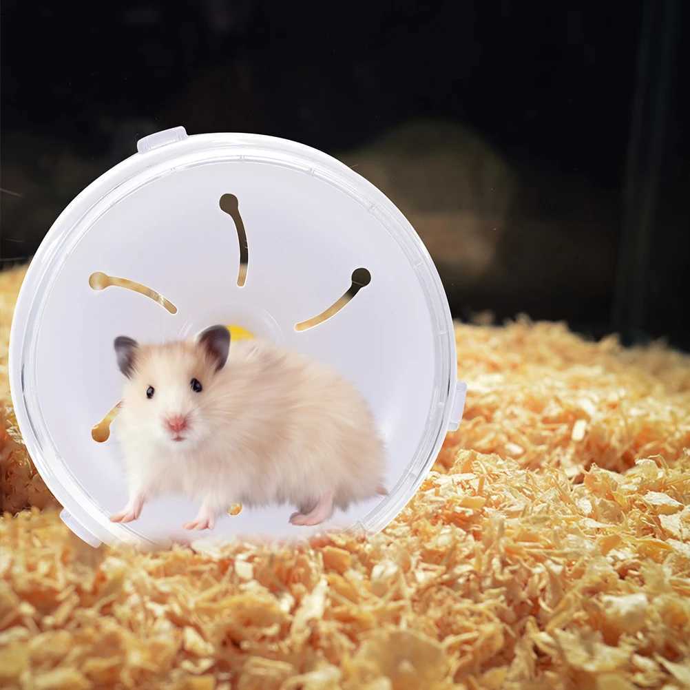 Silent Running Wheel for Hamster Gerbil Hedgehog Chinchilla Guinea Pig 21cm Transparent Pet Exercise Toy Supplies M251205