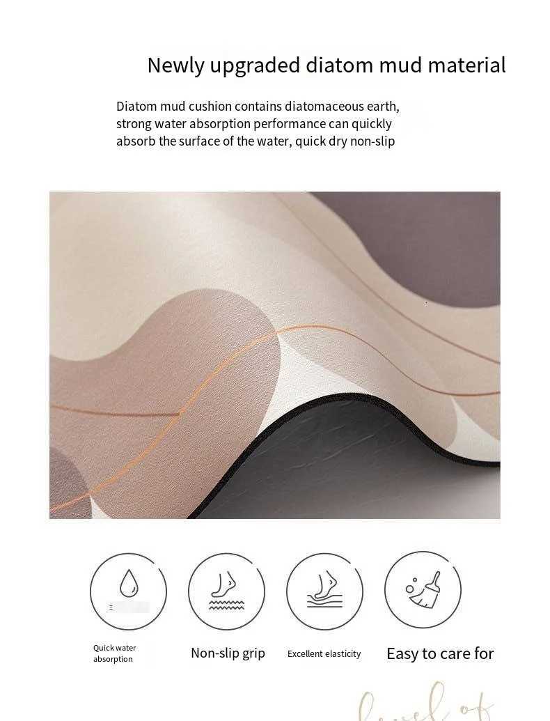 VIKAMA 3-Piece Waterproof Floor Mat for Bathroom Anti-Slip Floor Mat for Toilet Area Bathroom Floor Rug for Home Decoration H251205