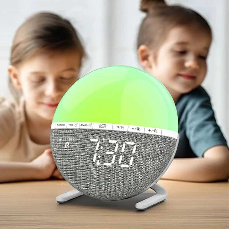 Wake Up Light Sunrise Alarm Clock Desk Clock with Colors Light Natural Sound Digital Clock for living room bedroom home decor M251205 - view 6