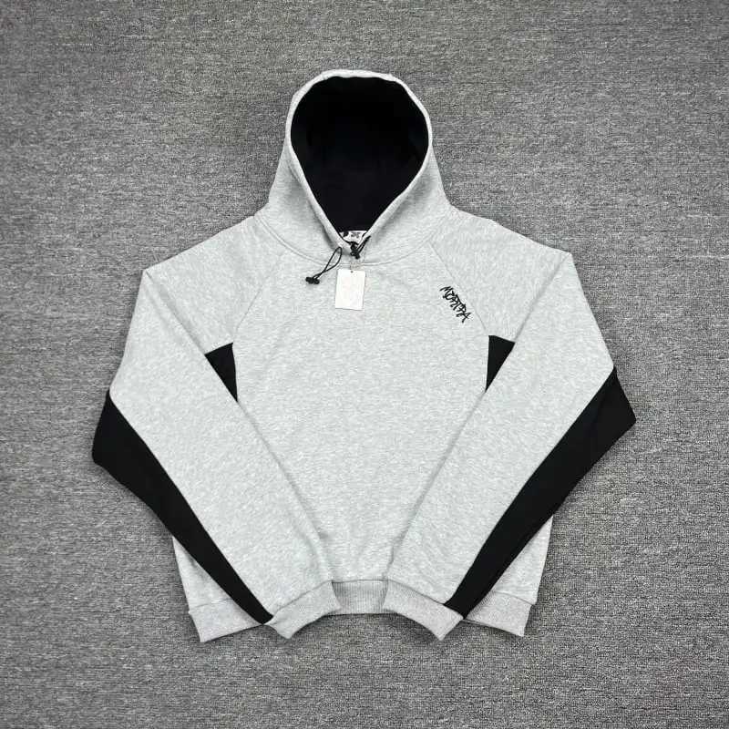 2025 Top Quty Mertra Embroidery Pullovers Hoodie Metal Label Grey Black Patchwork Hooded Men Women Casual Hoody Sweatshirts X251205