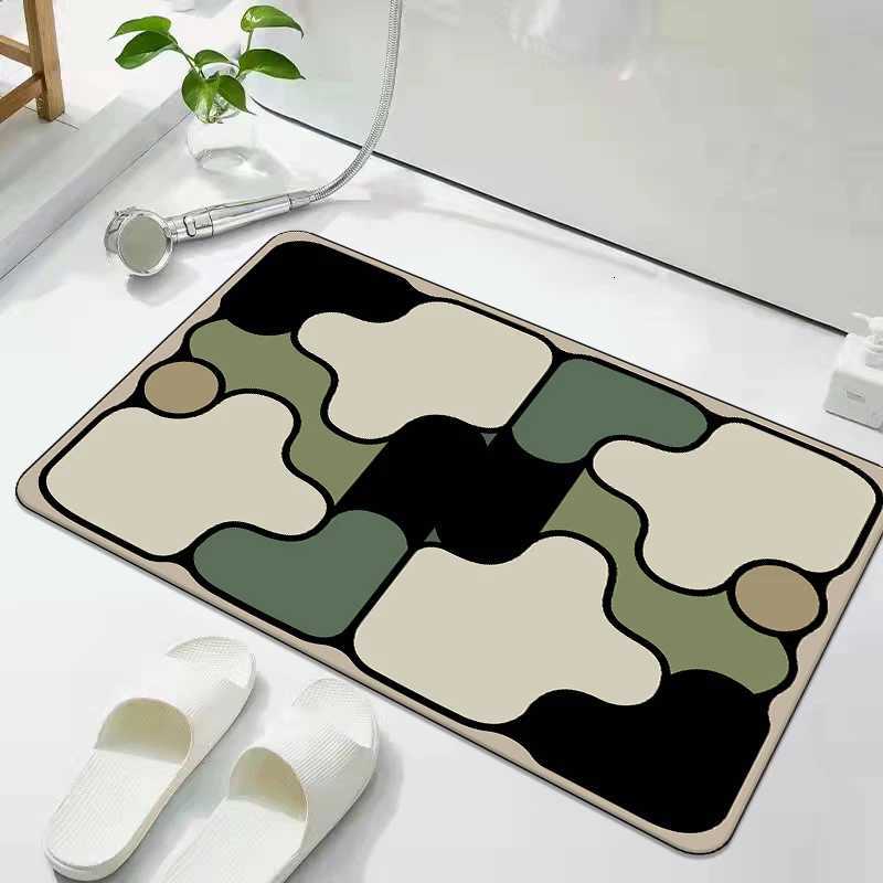 Diatom mud floor mat absorbent toilet bathroom quick drying non-slip foot mat toilet door carpet mat waterproof kitchen H251205