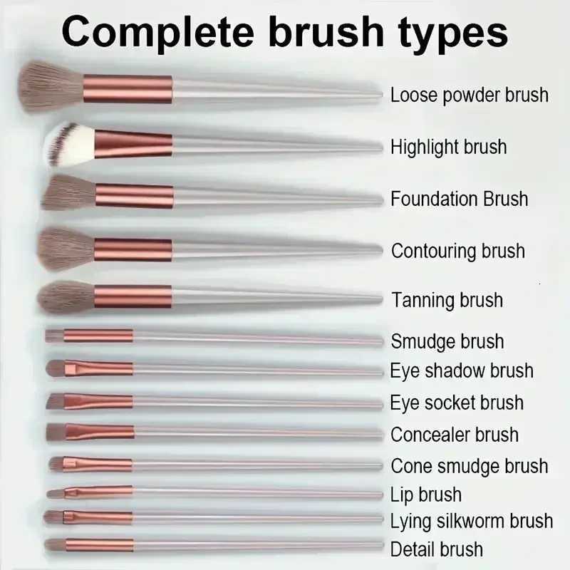 Professional Makeup Brush Set - Soft Fluffy Kabuki Blending Brushes for Foundation Powder Eyeshadow Beauty Tools KitT251205