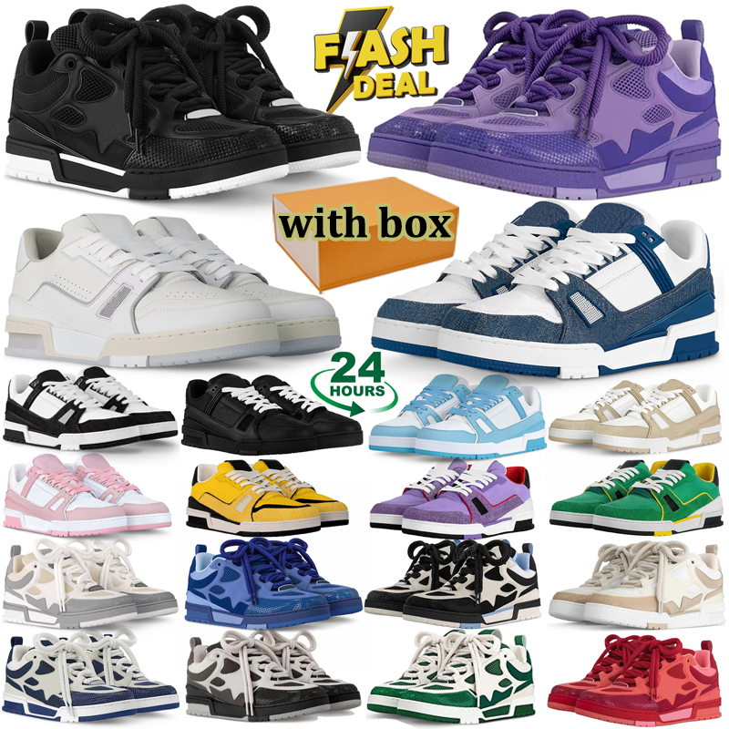 with box designer shoes men women chaussure black grey blue pink trainers scarpe plate-forme athletic shoe