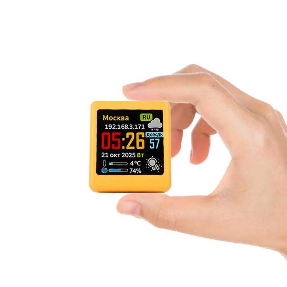 Russian Mini New WiFi Desktop Animated Weather Clock Gift Creative Ornament Multi-Functional Weather Station M251205 - view 7