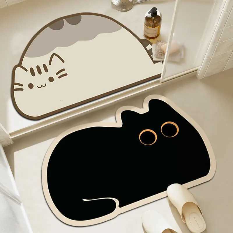 VIKAMA Diatomite Bathroom Kitchen Absorbent Door Rug Simple Anti-slip Water Absorbent Soft Bathroom Foot Mat H251205