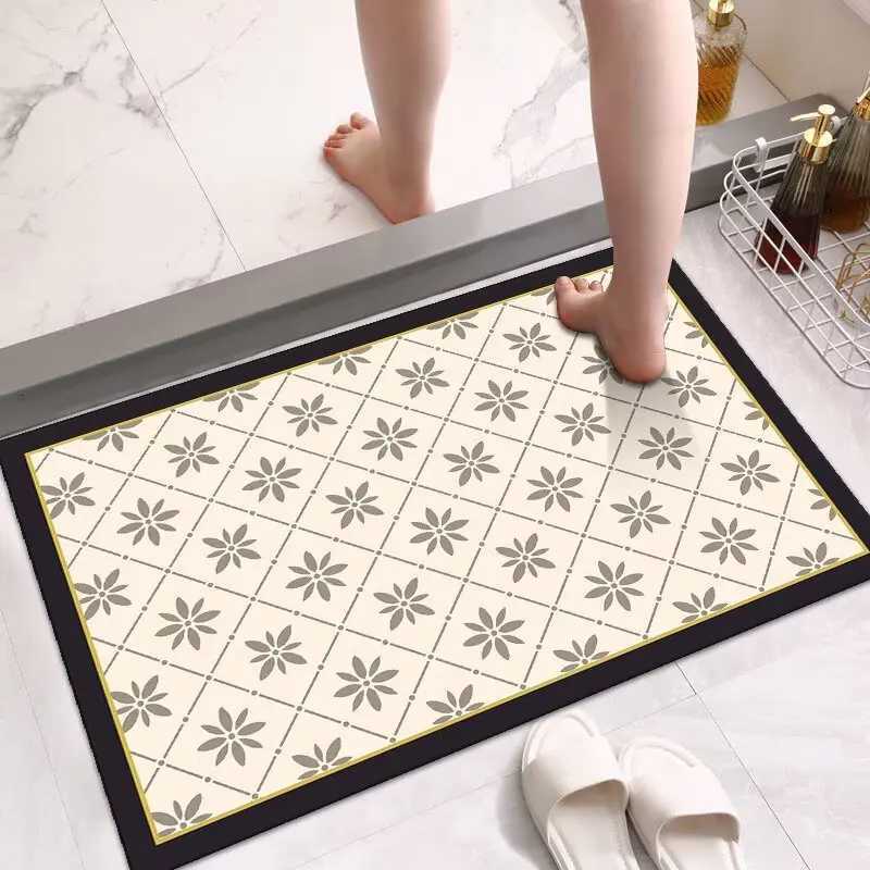 Diatom mud floor mat bathroom door absorbent mat non-slip quick drying household door foot mat carpet H251205