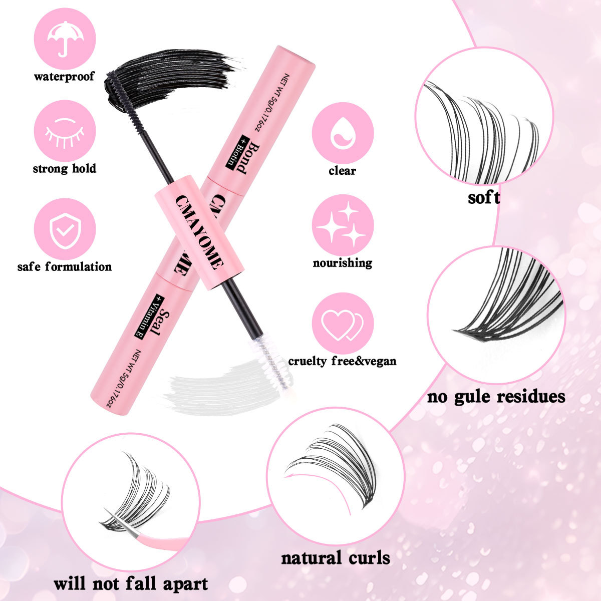 Long-lasting Cosmetics Accessory: Enhanced Version of Semi-permanent False Eye Enhancers Including Versatile Size Options