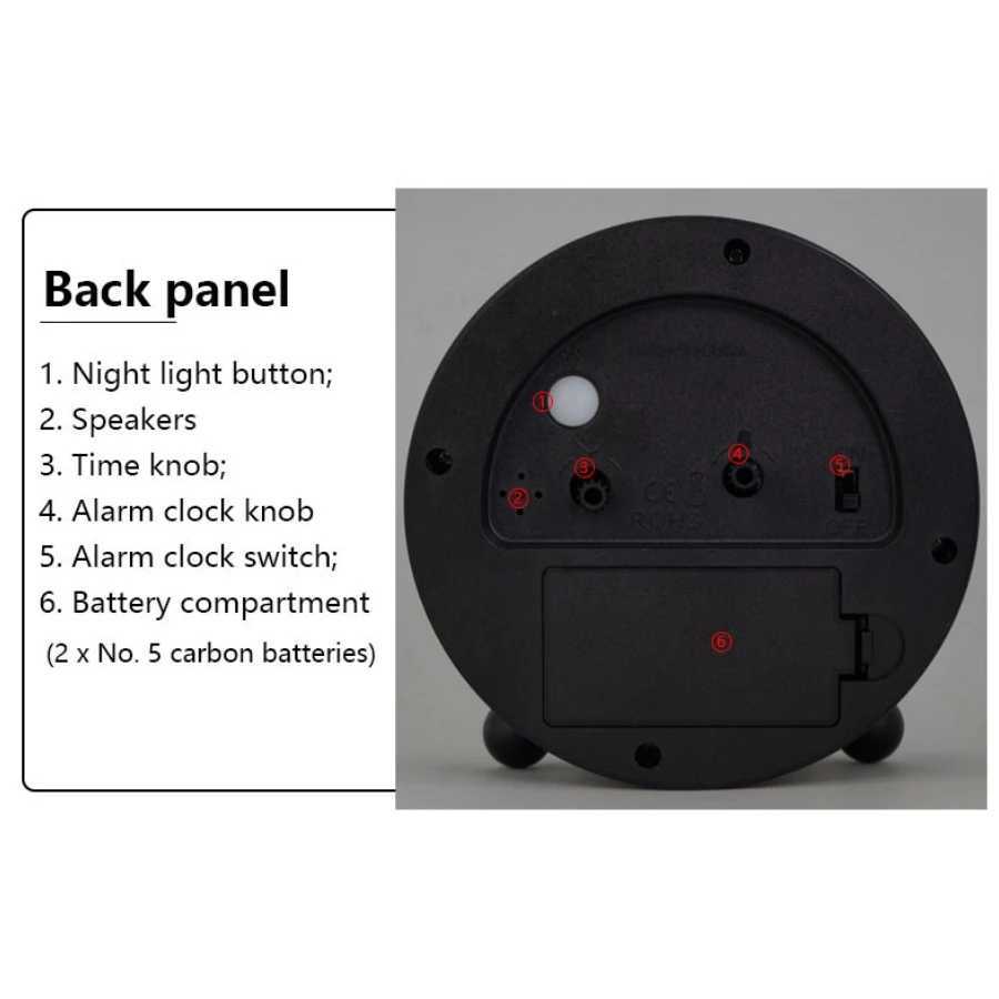1pc 4 inch retro metal quartz alarm clock simple atmosphere of home decoration table clock quiet quartz movement sweep seconds M251205 - view 3