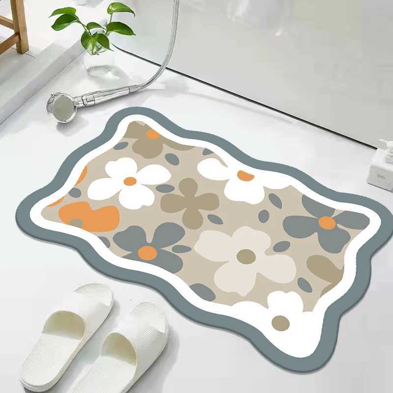 Hard diatom mud floor mat bathroom door absorbent mat toilet bathroom quick drying toilet diatomite floor mat H251205