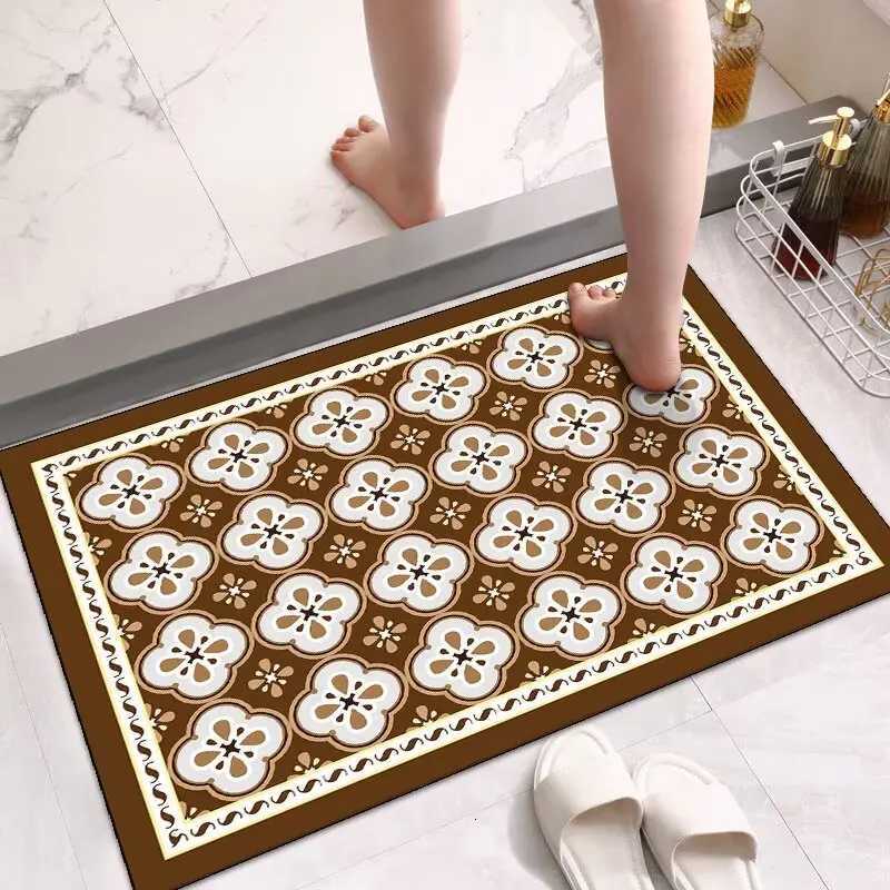Diatom mud floor mat bathroom door absorbent mat non-slip quick drying household door foot mat carpet H251205