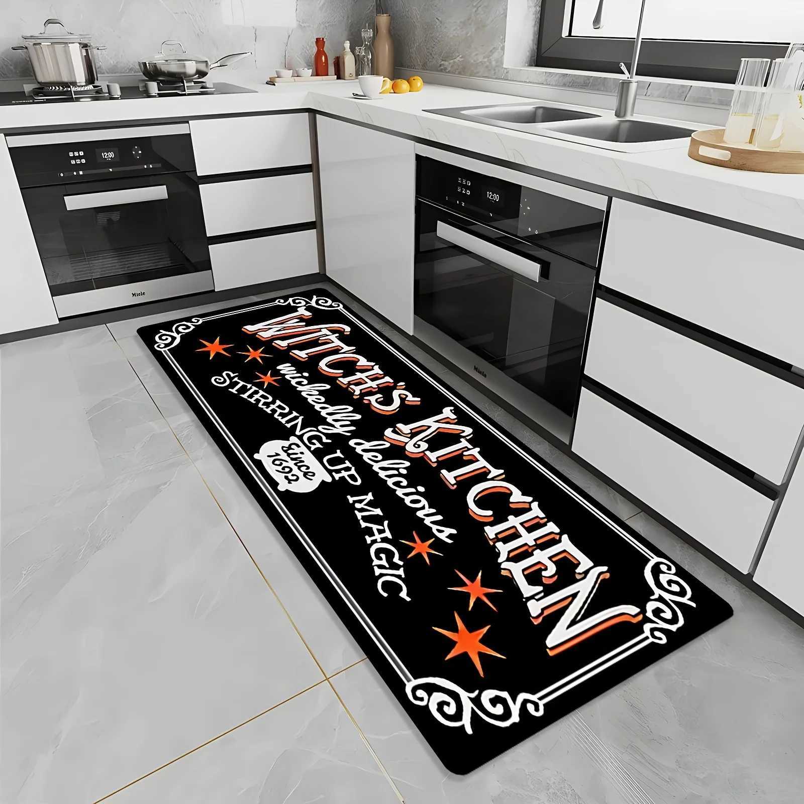 VIKAMA Black Creative Kitchen Rug Which Kitchen 2pc Carpet Doormat Welcome Mat Living Room Carpet Rug For Bedroom Home Decoratio H251205