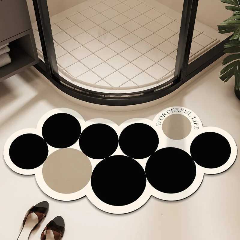Ins Bath Mat Super Absorbent Non Slip Bath Bathroom Rug Quick Drying Bath Shower Rug Kitchen Entrance Door Mats Home Floor Mat H251205