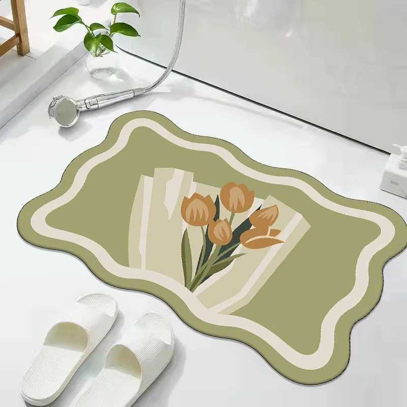 Hard diatom mud floor mat bathroom door absorbent mat toilet bathroom quick drying toilet diatomite floor mat H251205