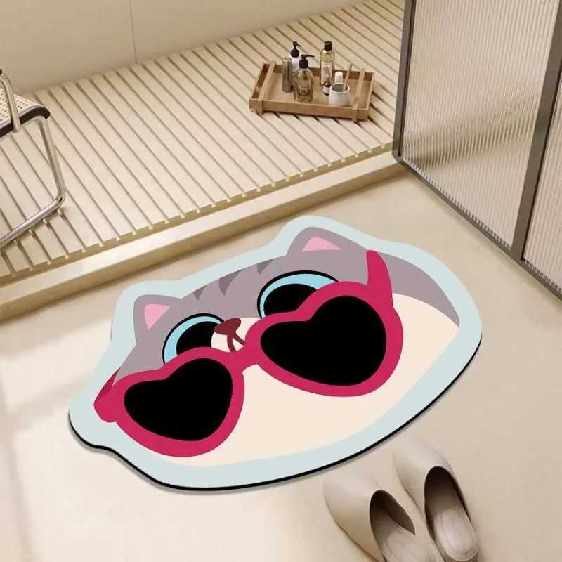 Toilet floor mat bathroom door absorbent foot pad diatom mud simple thickened toilet non-slip simple soft mat H251205