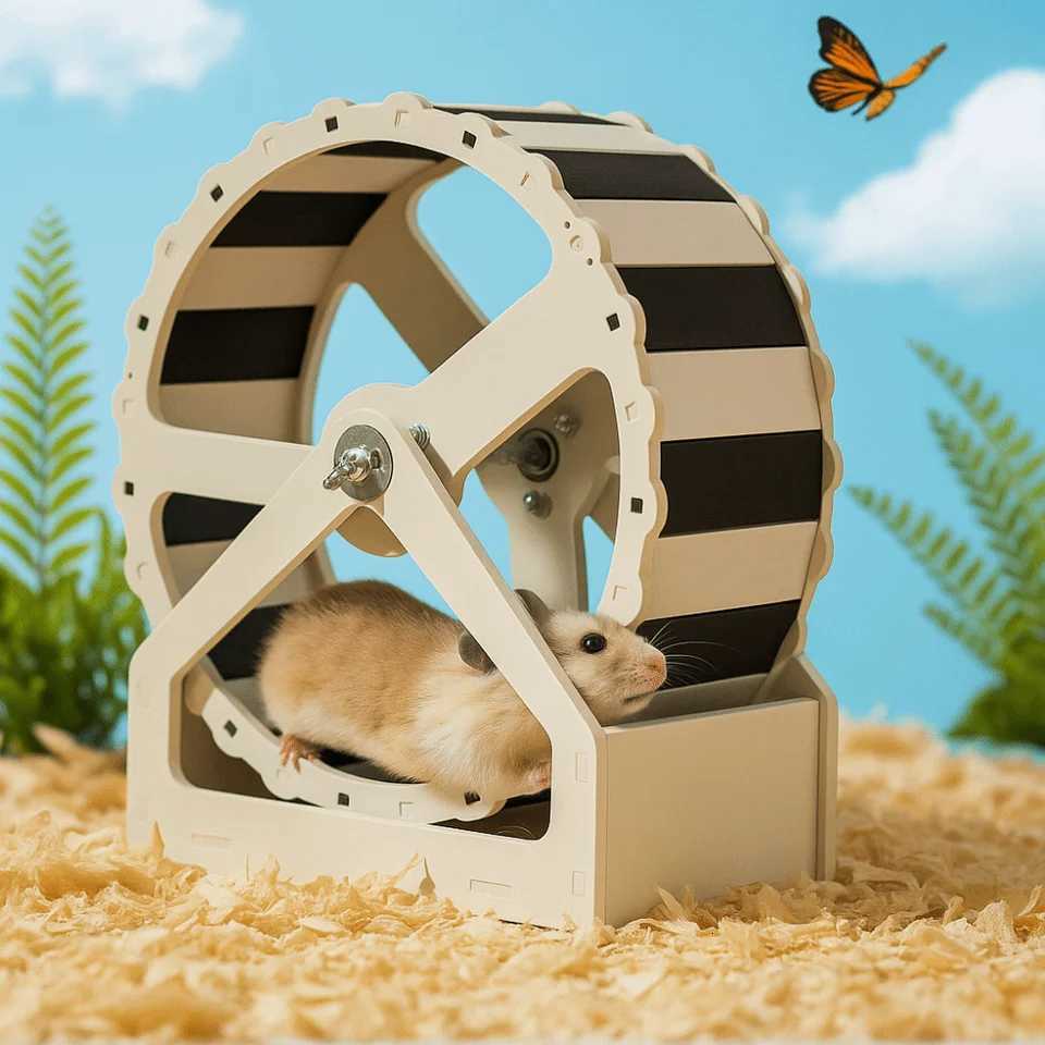 Durable Plastic Hamster Running Wheel Silent Stable Base Rodent Running Wheel Colorful 21cm Pet Hamster Bracket Pet Exercise M251205