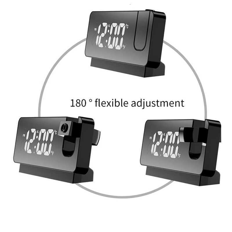 Creative LED Digital Projection Clock Projection Alarm Clock Temperature Display Home Decoration Desktop Clock M251205 - view 6