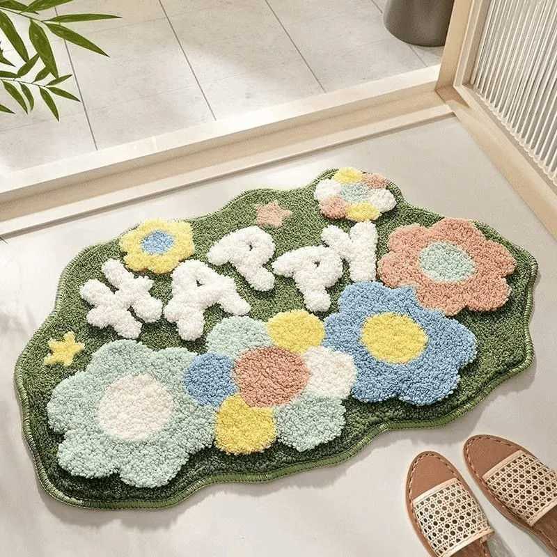 VIKAMA Cartoon Bathroom Floor Mat Entrance Floor Protector Anti-Slip Mat for Bedroom Carpet for Living Room Home Decoration H251205