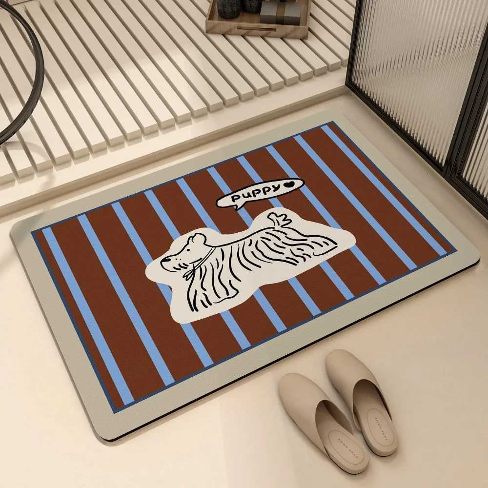 VIKMA Bath Mat Non-Slip Absorbent Carpet Rug for Bathroom Kitchen Quick-Dry Diatomite Doormat Home Decor H251205