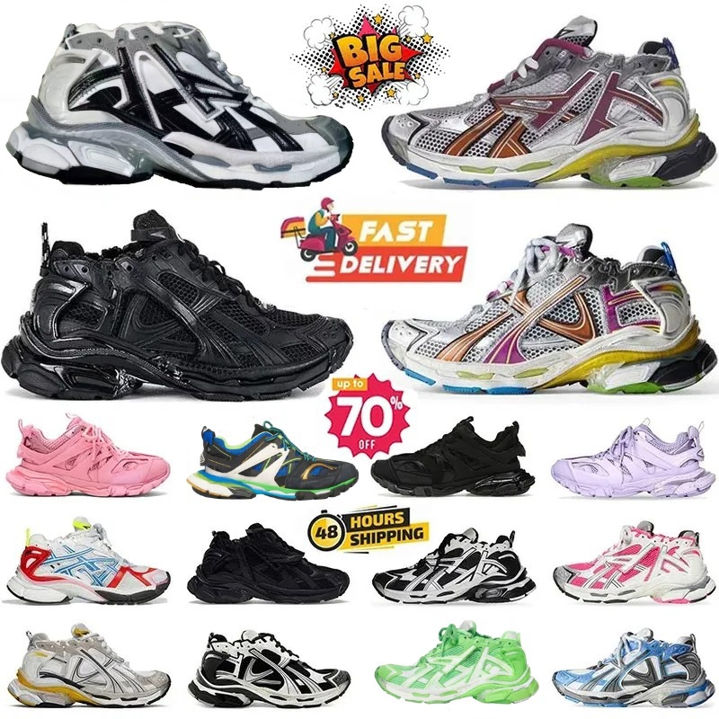Runners 7.0 7.5 Track 3.0 Designer Men Women Track Shoes Paris Transmit Runner White Blue Triple Black Colorful Heels Tracks Plateform Shoes Trainers Sneakers Size 35-46