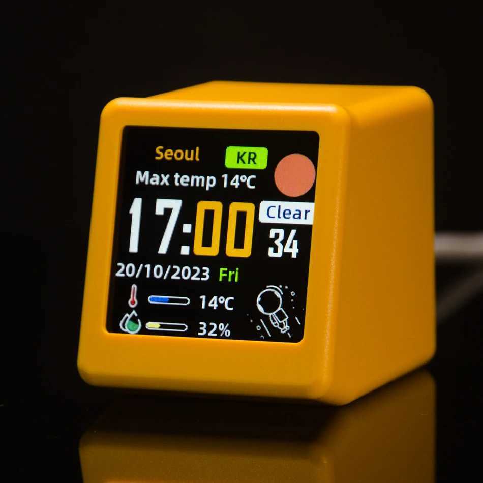 GeekMagic Ultra Smart WiFi Weather Forecast Station Bed Clock for Desktop Decoration photo Album with Gif Animation M251205 - view 4