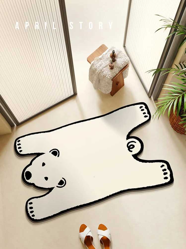 Diatom mud animal bathroom floor mat quick drying leave-in carpet shower room door absorbent door mat H251205