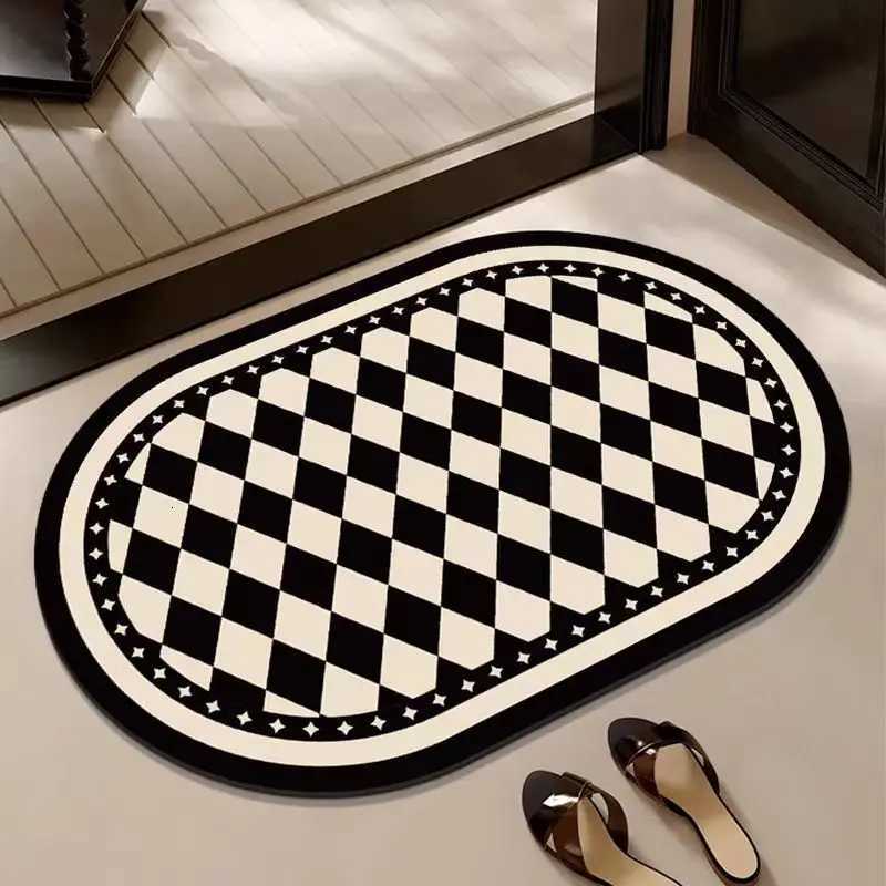 Diatom mud mat bathroom door floor mat custom water absorption non-slip scrubbable quick-drying foot pad entrance foot pad H251205