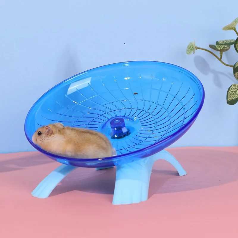 Silent Hamster Exercise Wheel - Ultra Quiet Spinning Flying Saucer Design for Mice Hedgehogs Safe Comfortable Small Pet M251205