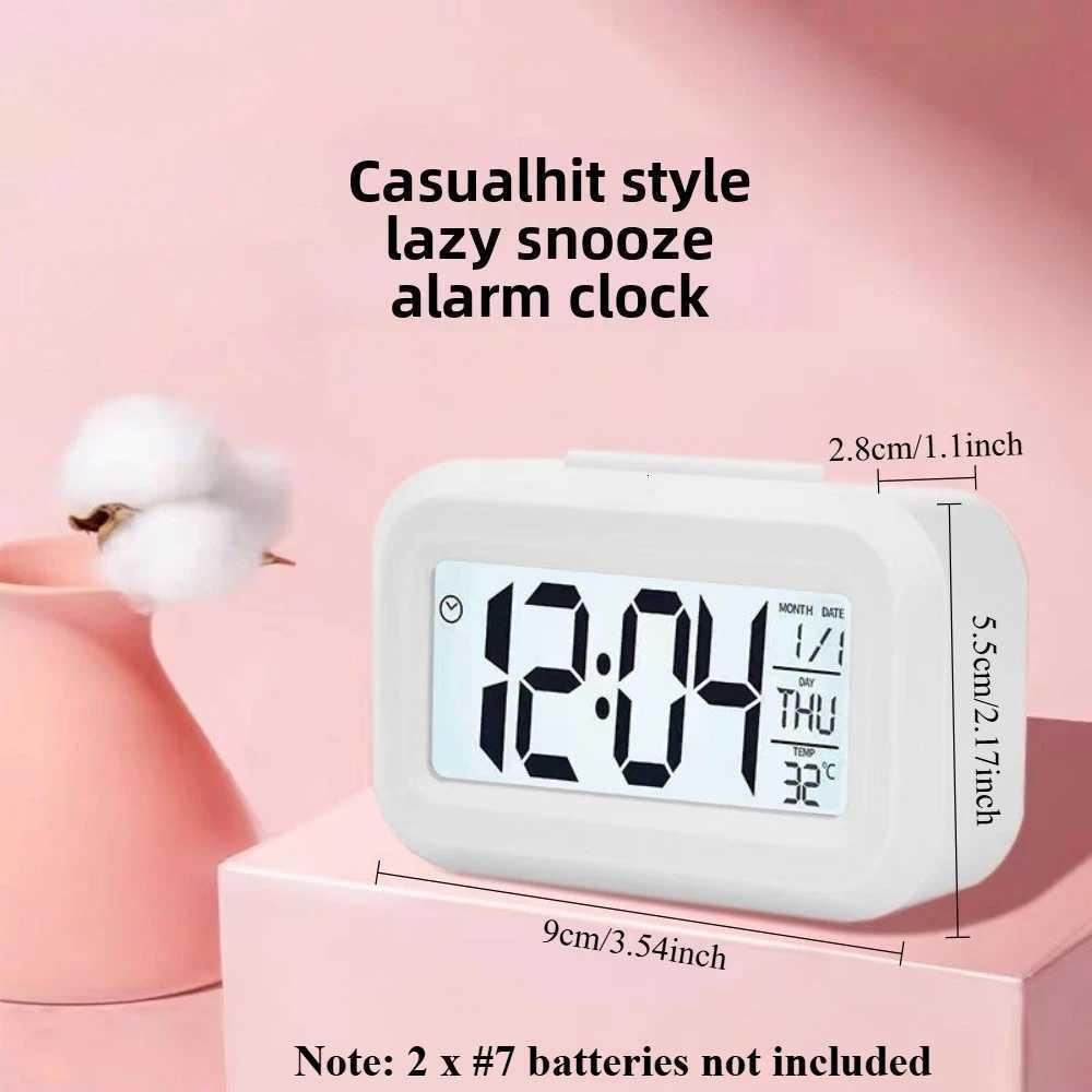 Alarm Clock Digital Clock LED Electronic With Backlight Snooze Calendar For Home Office Desktop Table Screen Display Watch M251205 - view 7