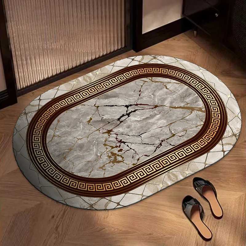 Bathroom floor mat bathroom door diatom mud absorbent foot mat toilet toilet non-slip mat carpet H251205