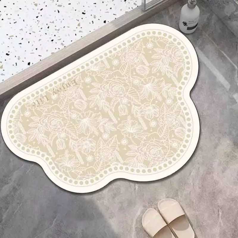 Diatom mud floor mat bathroom toilet entry door water absorption quick drying non-slip foot pad entry door carpet H251205