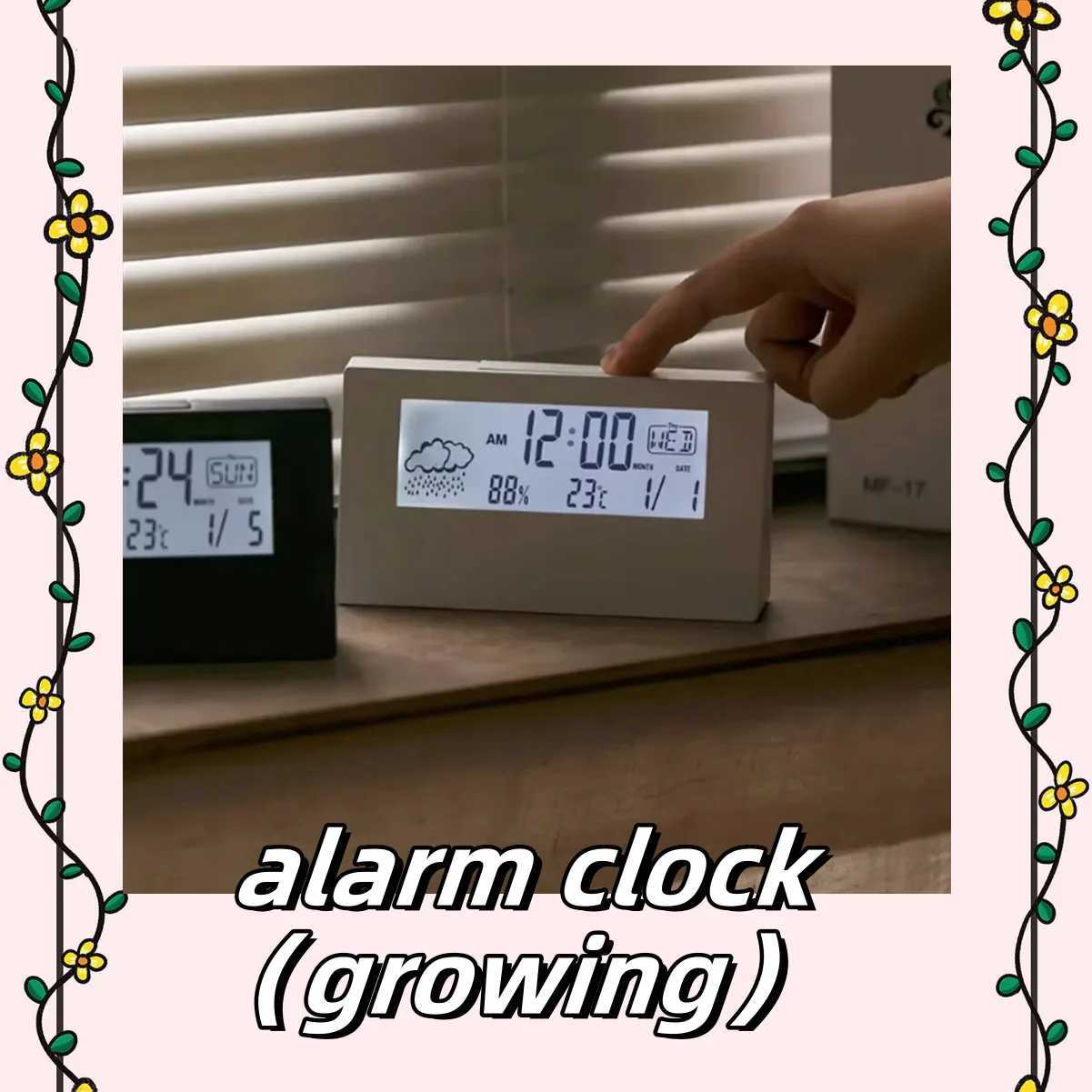 LED Thermo-Hygrometer Clock Creative Weather Display Electronic Alarm CLock Desktop Table Decor For Living Room Bedroom M251205 - view 6