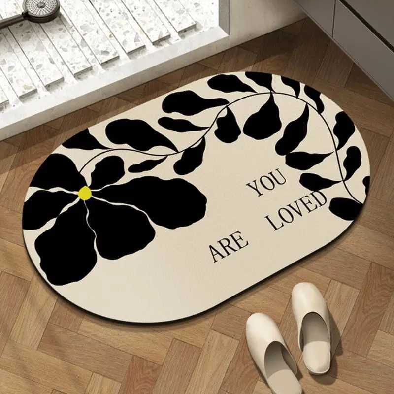 Bathroom absorbent pad absorbent anti slip pad household bathroom quick drying diatomaceous earth floor mat H251205