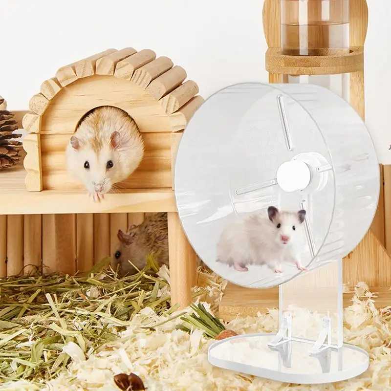 Silent Hamster Wheel Animals Exercise Wheels Quiet Acrylic Small Animal Exercise Spinner Hamster Running Accessories Toys For M251205