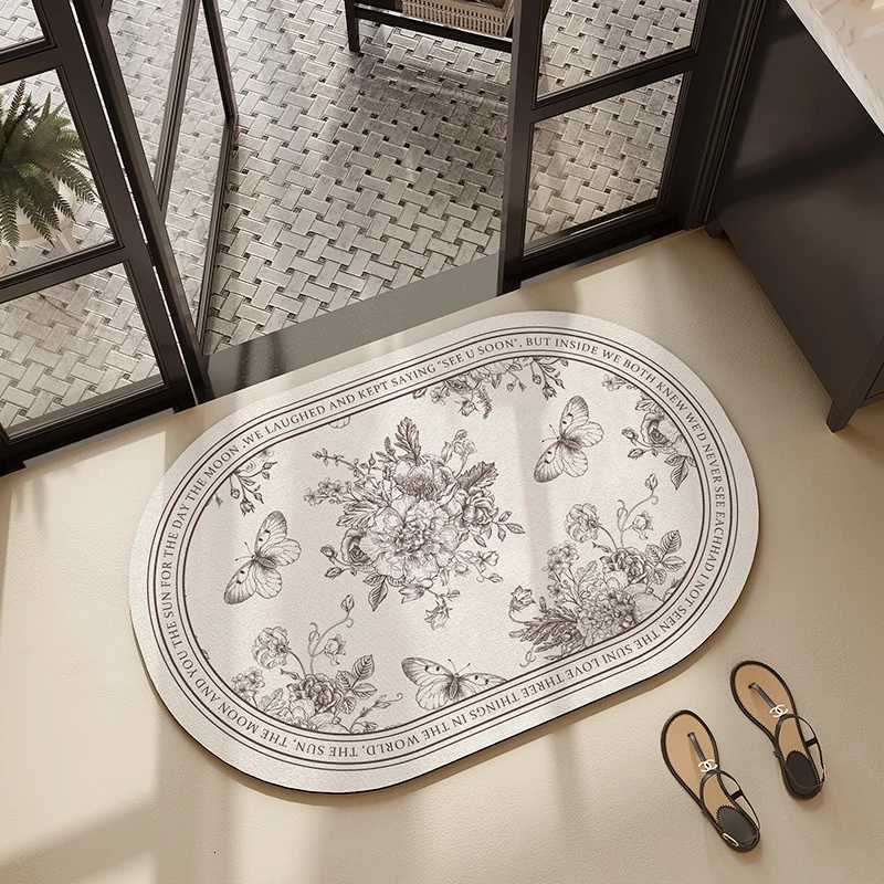 VIKAMA Bathroom Water Absorbing Mat - High-End Luxury Mansion Villa Customized Luxury Foot Mat - Quick-Drying Home Decoration H251205