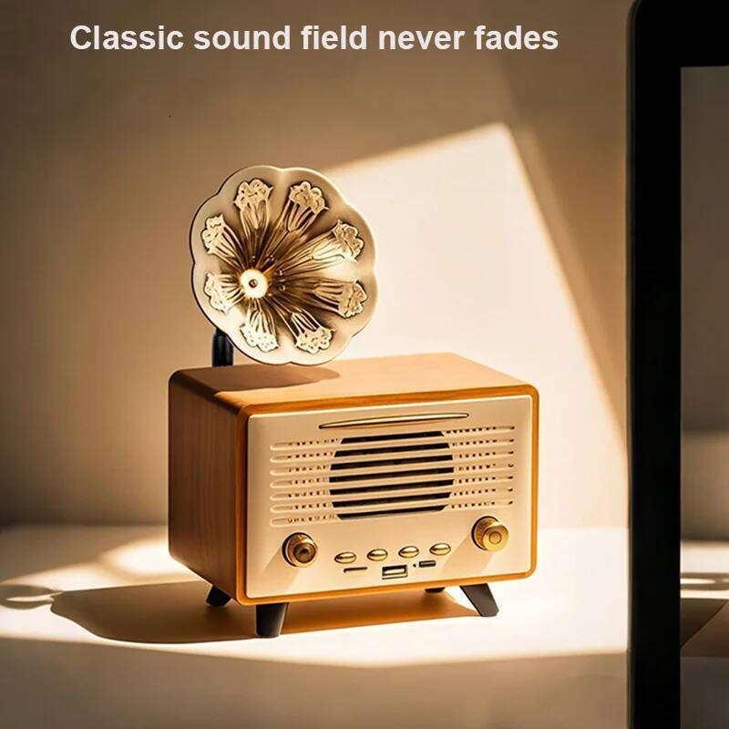 G3000 Retro Desktop Wooden Bluetooth Speaker FM Radio Support USB Drive TF Card Insertion Playback HIFI Sound Qaulity Mini Audio