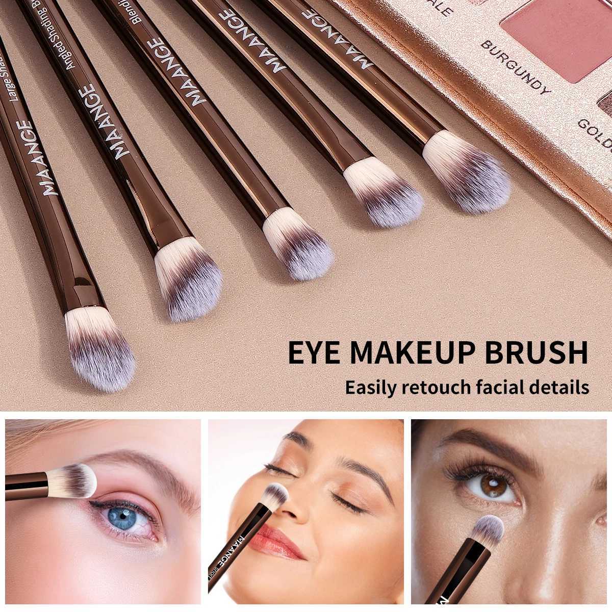 MAANGE 15pcs Makeup Tool 13pcs Makeup Brushes Set Foundation Powder Blush Eyeshadow Brush 2pcs Air Cushion Puff Beauty BlendingT251205