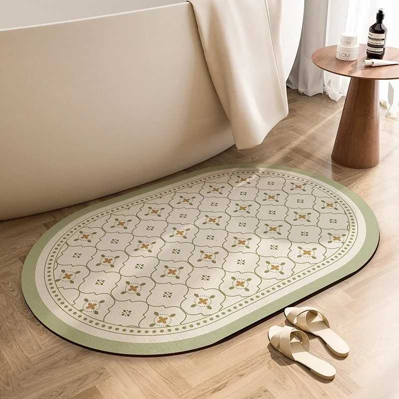 VIKAMA Bath Mat Front Door Mats Kitchen Mats Diatomite Mud Soft High Absorbent Non-Slip Machine Washable Great for Bathroom H251205