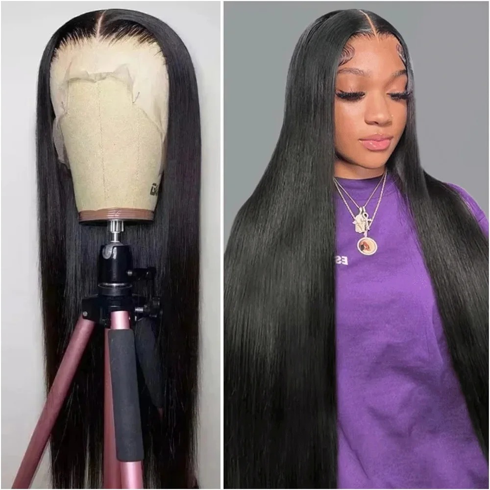 30 40 Inch Bone Straight Human Hair Wigs 13x4 Hd Lace Front Brazilian Hair Wigs 13x6 Transparent Lace Frontal Glueless Wigs For Women Daily Use