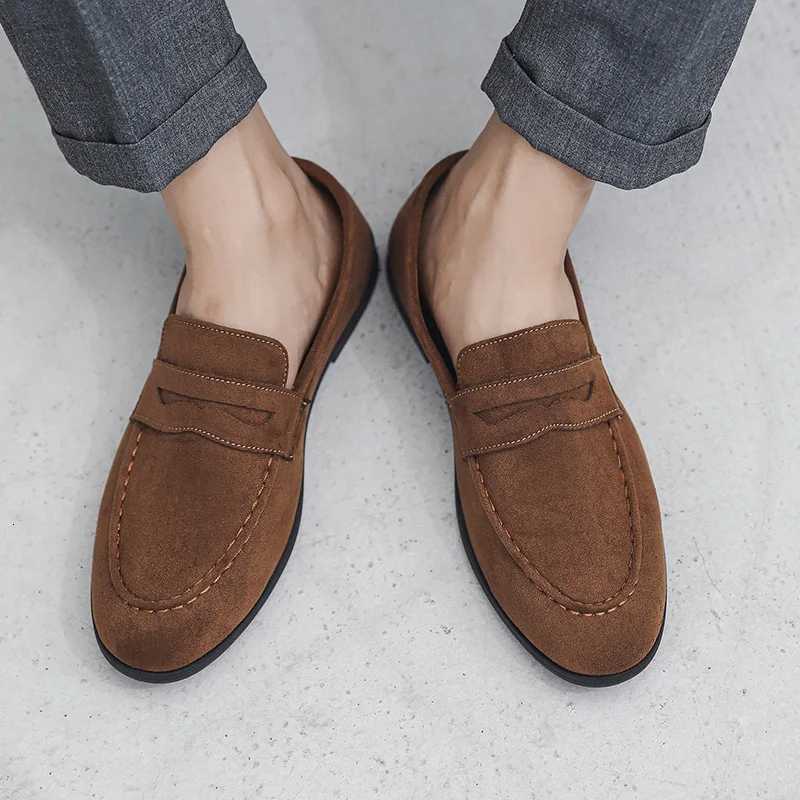 New Fashion Blue Mens Loafers Shoes Big Size 46 Suede Leather Shoes Men Slp-on Casual Shoes for Men Footwear mocassins hommes W251205 - view 6