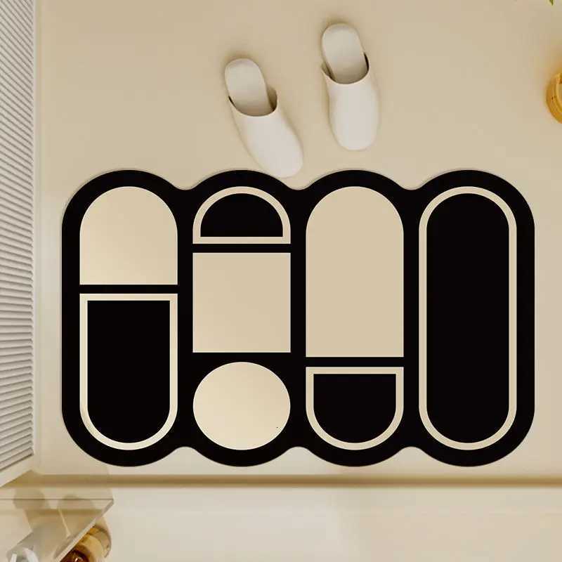 Luxury Diatomite Bathroom Shower Bath Mat Absorbent Foot Mats Non-slip Quick Dry Toilet Rugs Carpet Doormat Washable H251205