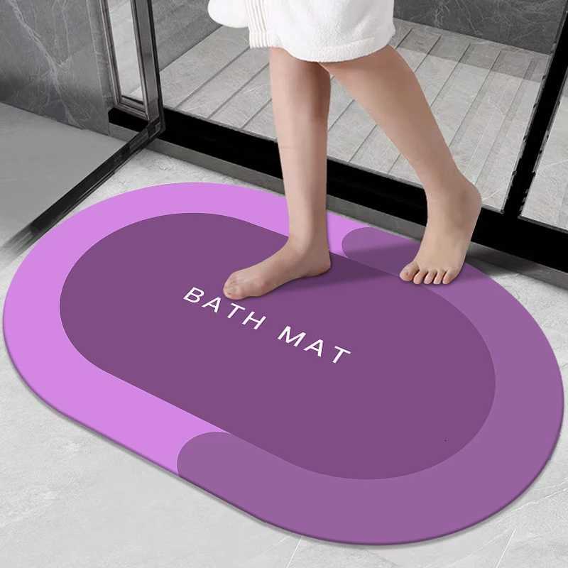 Kitchen floor mat non-slip oil-absorbing scrubbable leave-in foot pad dirt-resistant absorbent pad 2025 new diatom mud H251205