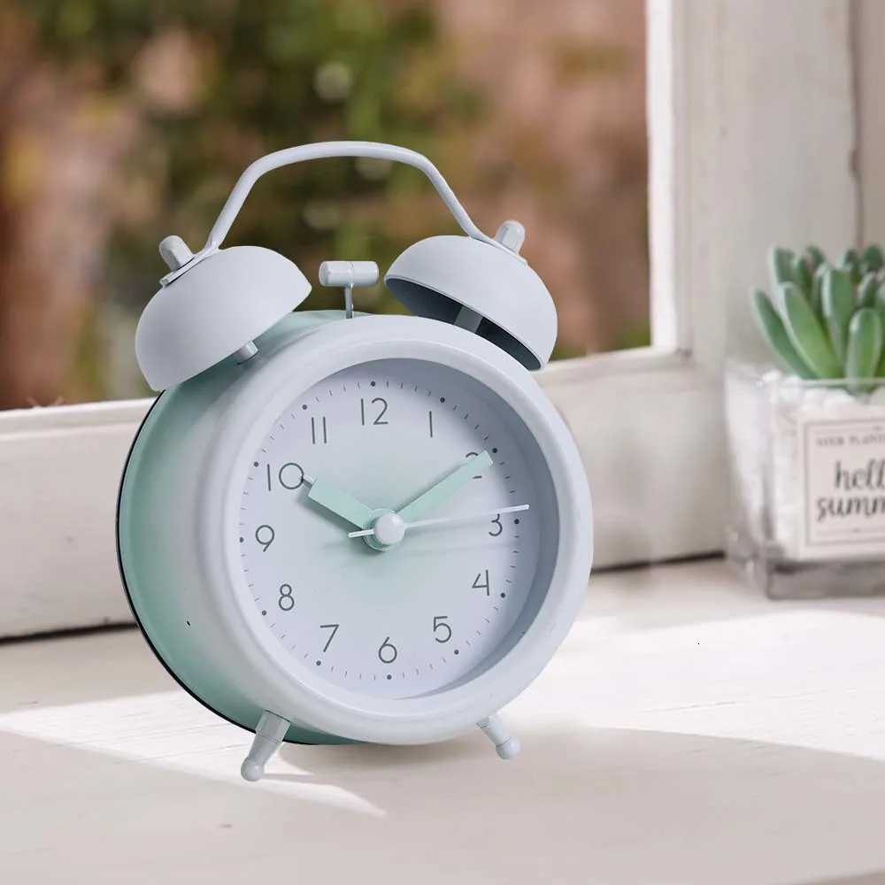 Ins Style Minimalist Alarm Clock Battery Powered AA Cute Clock for Home Office Decoration M251205