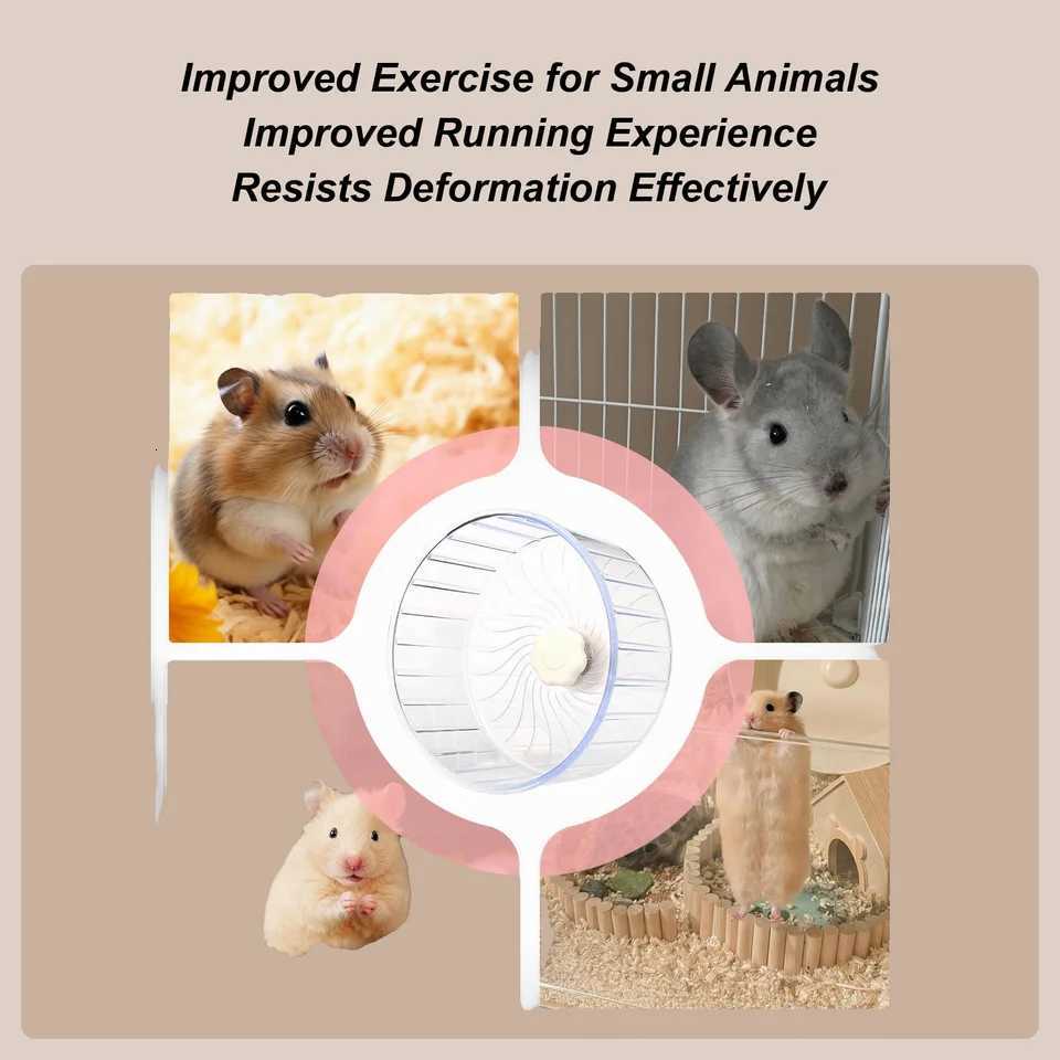 Hamster Running Wheel Double-Bearing Silent Cage Spinner Gerbil Small Animals Exercise for Mice Dwarf Animals Pets Cage M251205