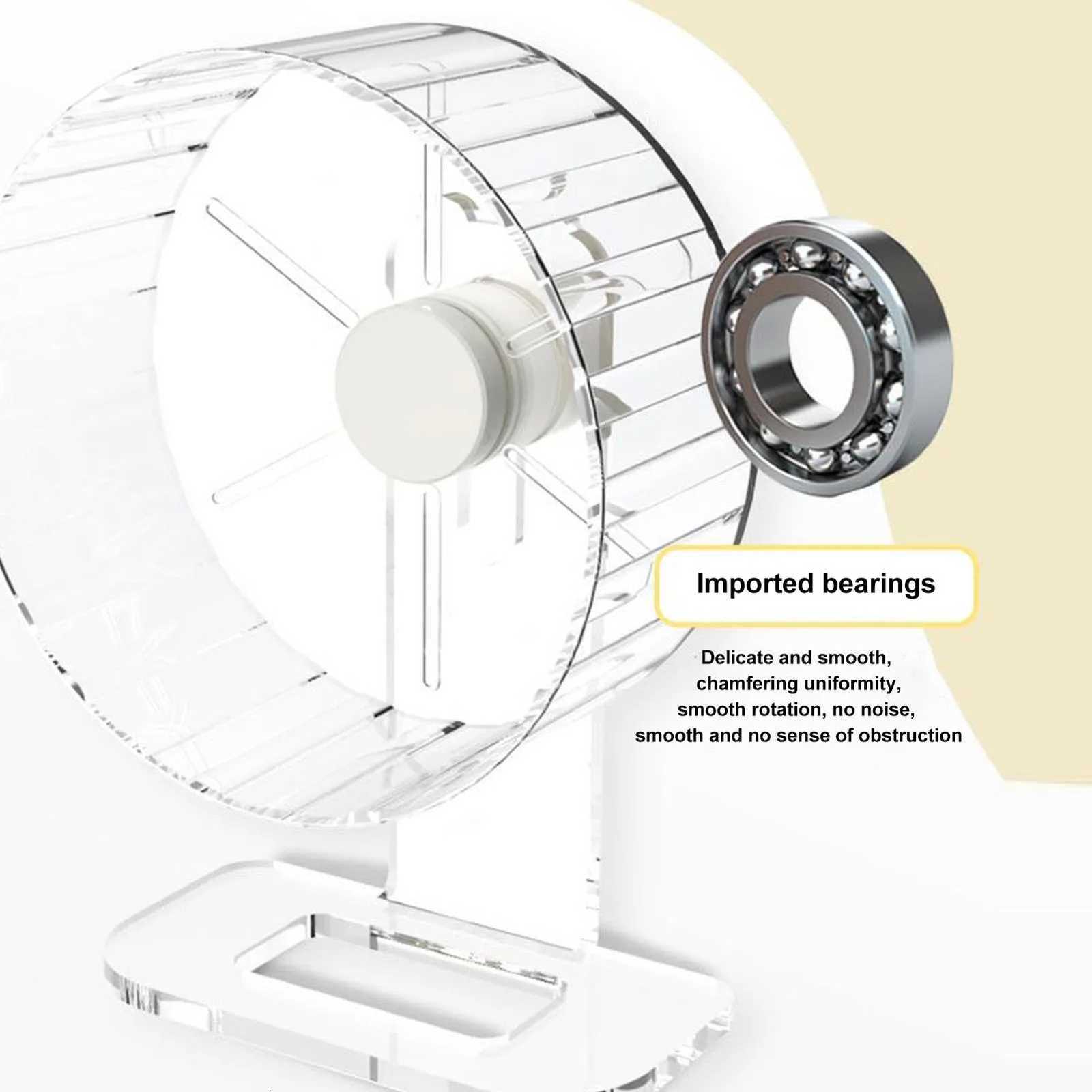 Hamster Cage Wheel Hamster Exercise Wheel Acrylic Transparent Prevent Slip Versatile Easy To Clean with Stand for Hamster Cage M251205