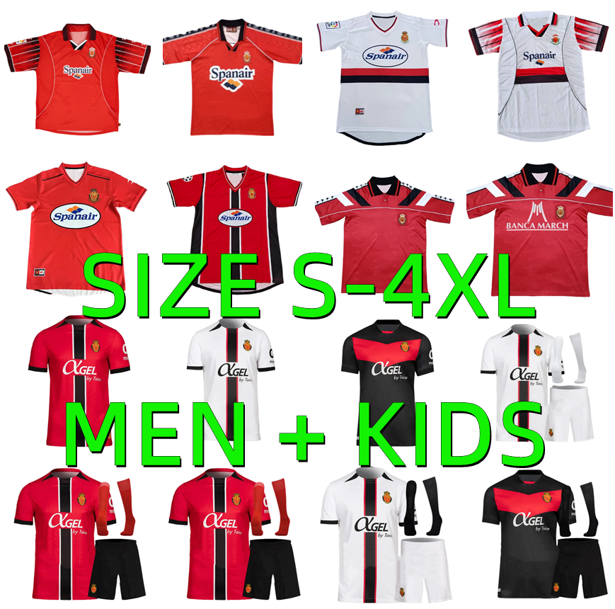 2025 2026 RCD Mallorca Soccer Jersey Retro 94 95 01 02 24 25 26 SANCHEZ MURIQI GRENIER ABDON A. RAILLO BABA VALJENT Home Away men kids kit Football Shirt