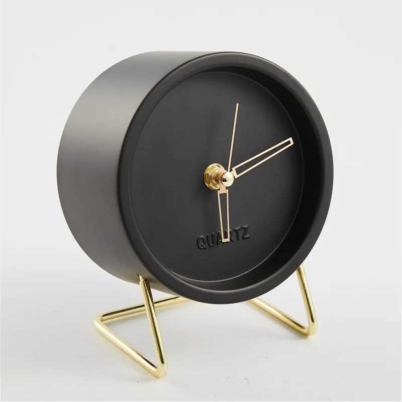 Quartz Desktop Clock Ornaments Fashion Household Use Home Decoration Mute Nordic Table Alarm Desk Tabletop Bedside Clocks Decor M251205 - view 7